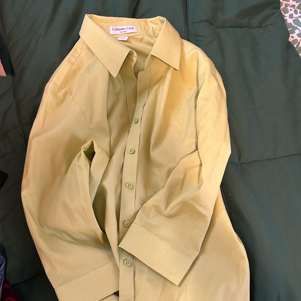 Bright Green Button-Up Shirt